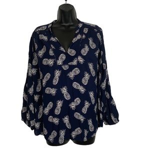 Banana Republic Spike The Summer Punch Pineapple Top